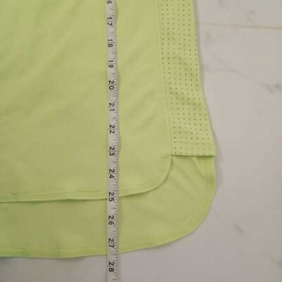 Layer8 Lime Perforated Racerback Tank Top Athletic Works Coral Plus Shorts Set L - Picture 7 of 11